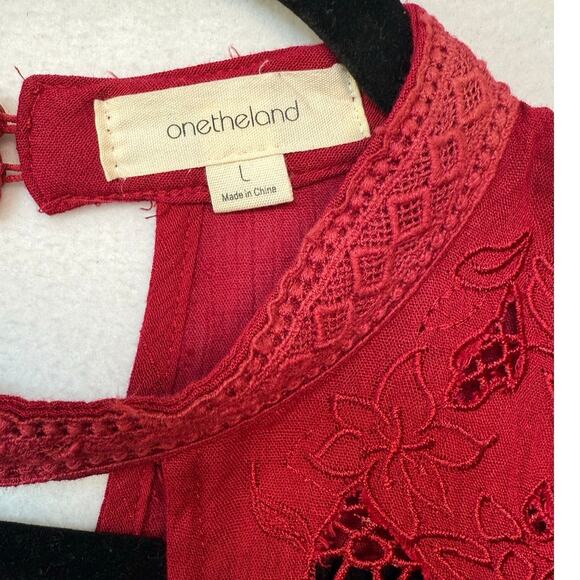 onetheland Long Sleeve Shift Dress, Size Large - NEW - Picture 3 of 7